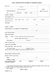 Japan Visa Application Form PDF Complete With Ease AirSlate SignNow