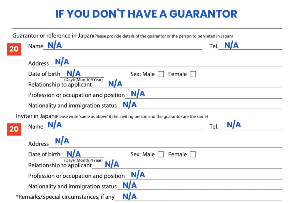 JAPAN VISA APPLICATION FORM Sample How To Fill It Out How To Fill Up 