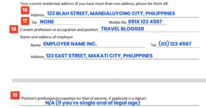 JAPAN VISA APPLICATION FORM Sample How To Fill It Out How To Fill Up