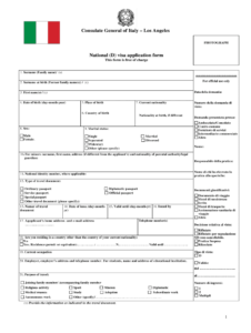 Long Stay Visa Application Form Italy 2023 Applicationforms