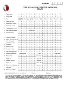 Malta Work Visa Application Form Fill Out Sign Online DocHub