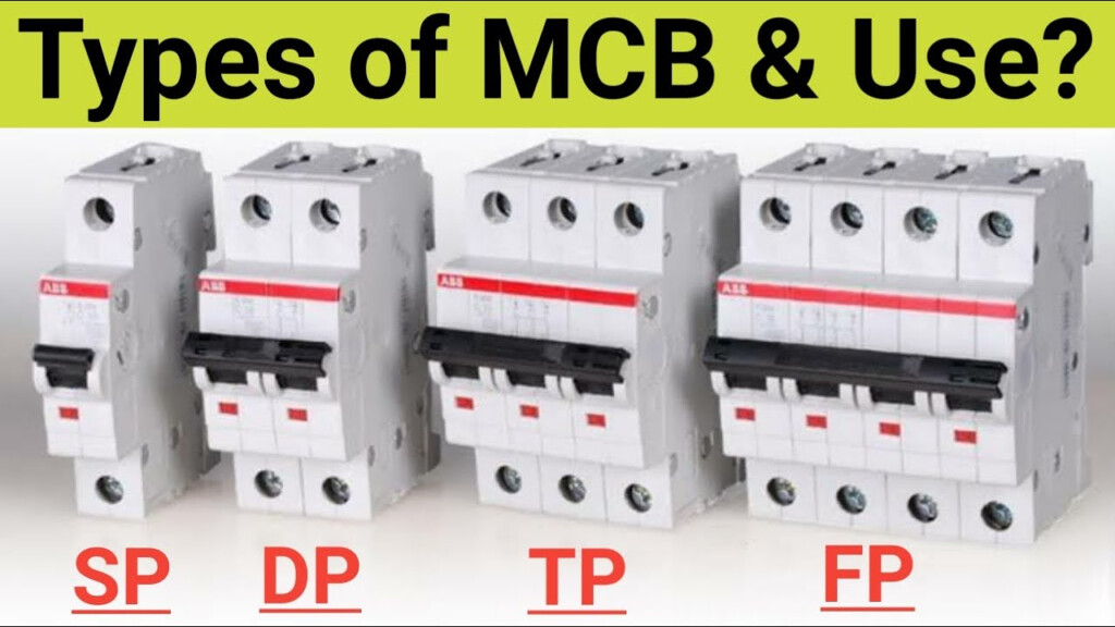 MCB Types In Hindi SP DP TP FP MCB Miniature Circuit Breaker 