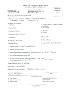 Nepal Visa Application Form Pdf Fill Out Sign Online DocHub
