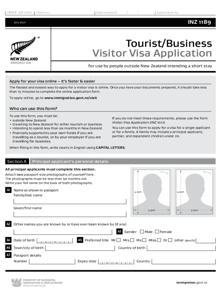 New Zealand Visa Application Form Fill Out Sign Online DocHub