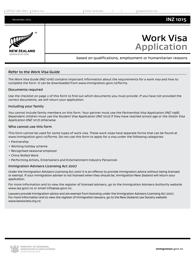 New Zealand Visa Application Form Fill Out Sign Online DocHub
