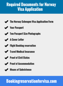 Norway Visa Application Requirements Directions Types