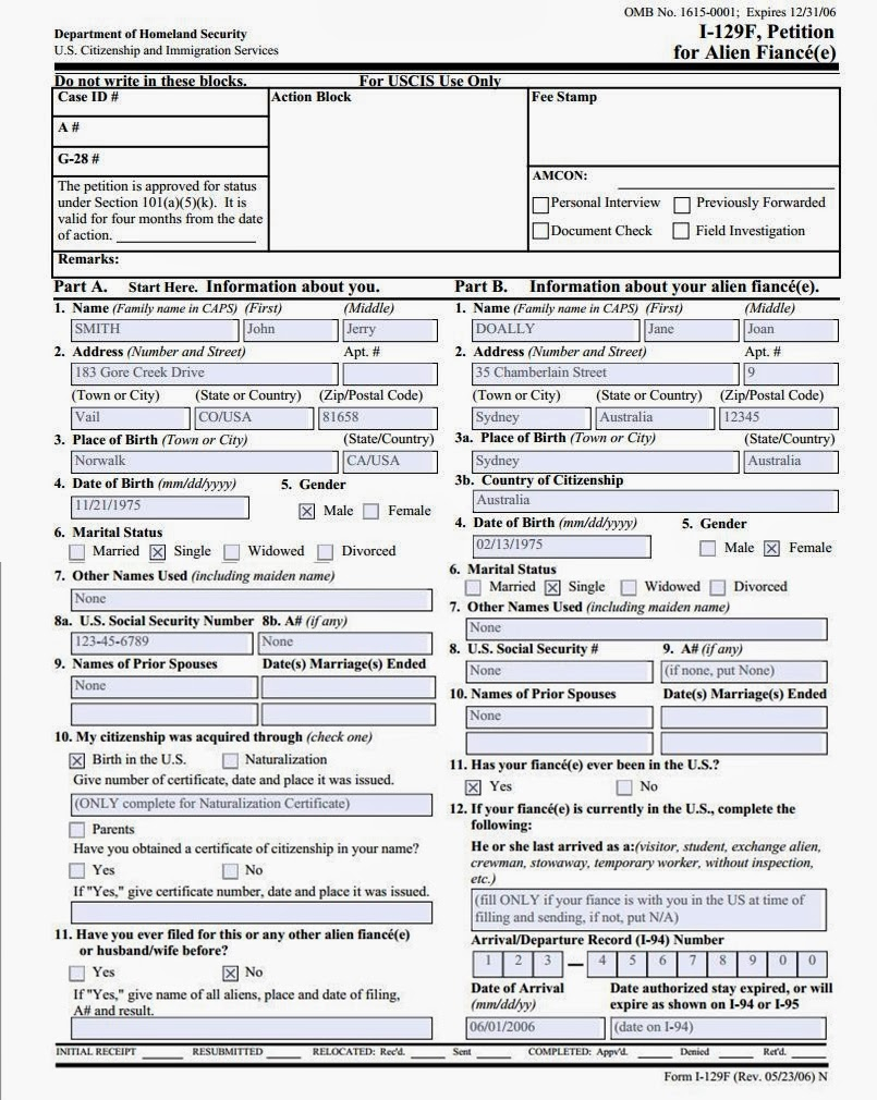 Part 2 How To Apply For A K 1 Fiance e Visa Of A U S Citizen