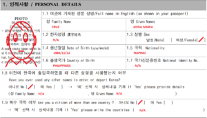 Running For My Flight How To Fill Up The Korean Visa Application Form