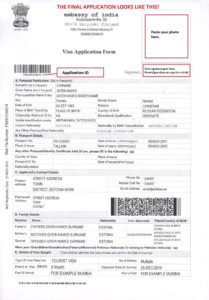 Sample Indian Visa Application Form For Minor 2024 Applicationforms