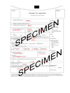 Sample Schengen Visa Application Form Filled Pdf Fill Online
