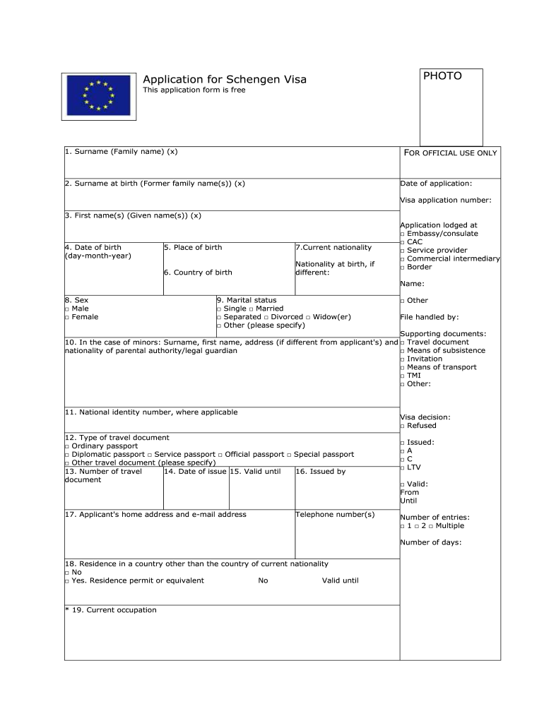 Schengen Visa Application Form Fill And Sign Printable Template Porn 