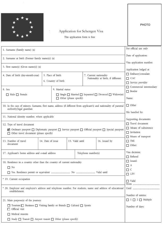 Schengen Visa Application Form Netherlands 2023 Applicationforms