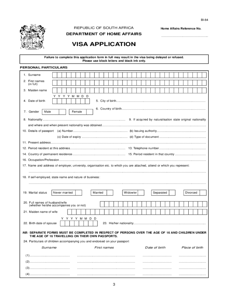 South Africa Visa Application Form In Nigeria PDF AirSlate SignNow