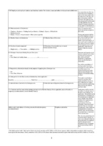 Spain Application Visa Fill Out Printable PDF Forms Online