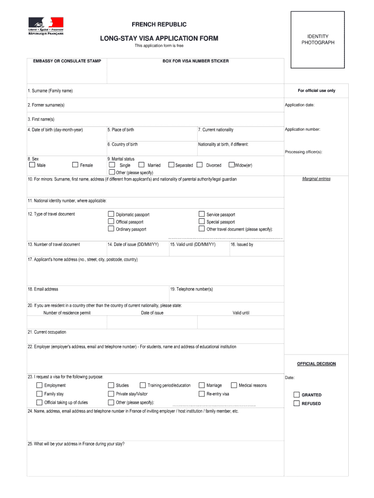 Stay Visa Application Fill Online Printable Fillable Blank PdfFiller
