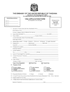 Tanzania Visa For US Citizens USA Requirements For Americans