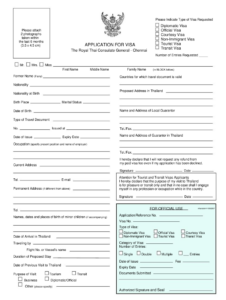 Thai Visa Application Form Word Format Fill Out Sign Online DocHub