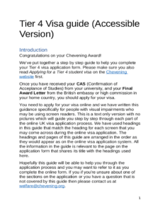 Tier 4 Visa Application Guidanceapplying Outside The UK Doc