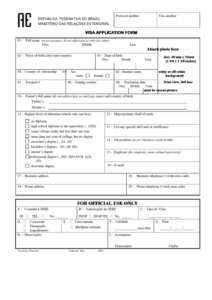 Top 7 Brazil Visa Application Form Templates Free To Download In PDF Format