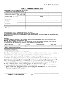 Tourist Visa Application Form Printable Pdf Download