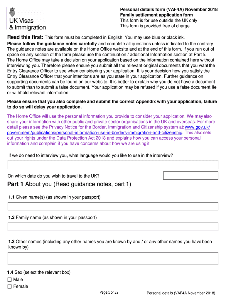 Uk Spouse Visa Application PDF 2018 2025 Form Fill Out And Sign 