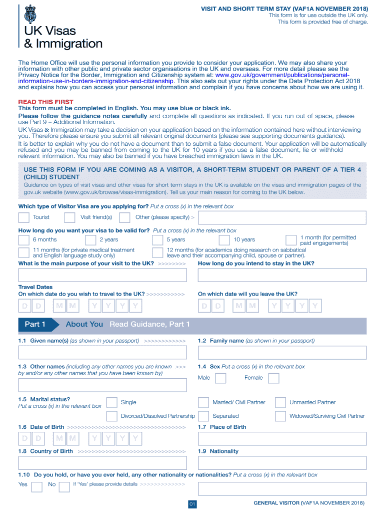 Uk Visa Application Form Pdf Download Fill Out Sign Online DocHub