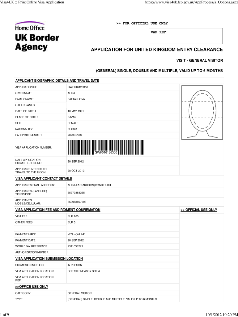 Visa4uk Fill Online Printable Fillable Blank PdfFiller