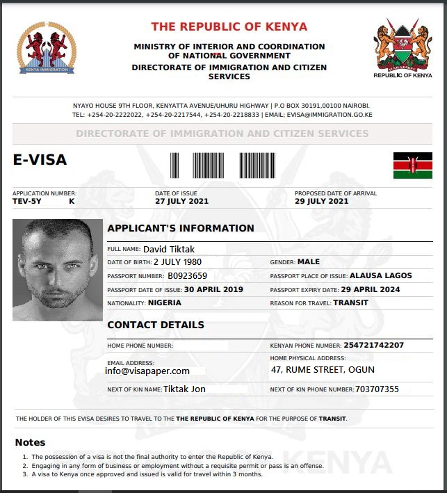 Visit Visa For Kenya Touriangle