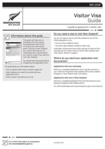 Visitor s Visa Permit Guide INZ 1018 Immigration New Zealand