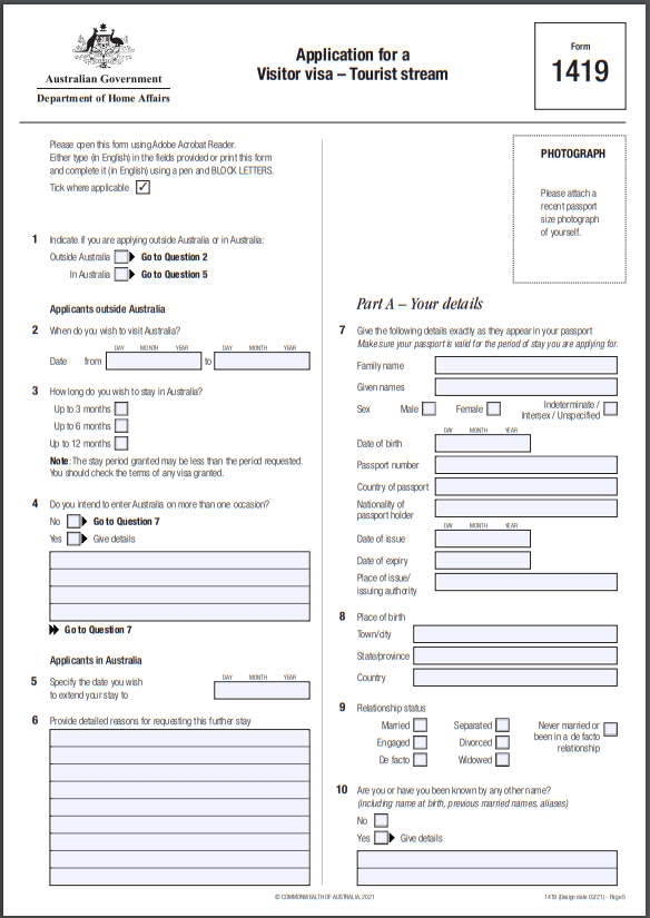 Visitor Visa 600 Australia Complete Requirement List