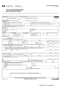 Work Permit Visa Application Forms PARA USO DE OFICINA NICAMENTE