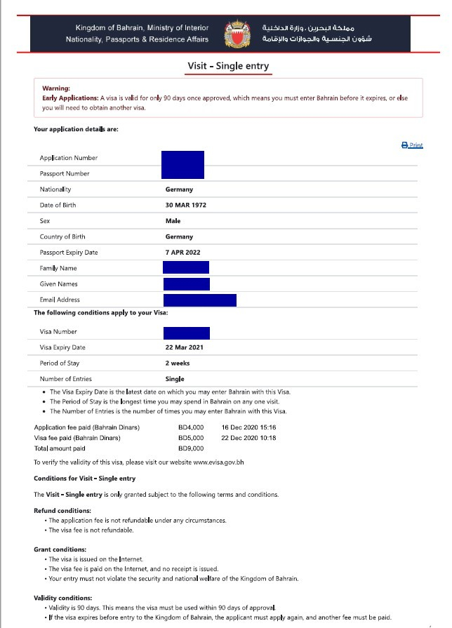 Bahrain EVisa Apply For Bahrain Visa Online