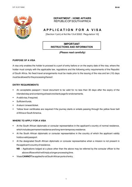 BI 84 Visa