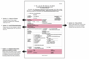 Chinese Visa Application Form 2023 Printable Forms Free Online