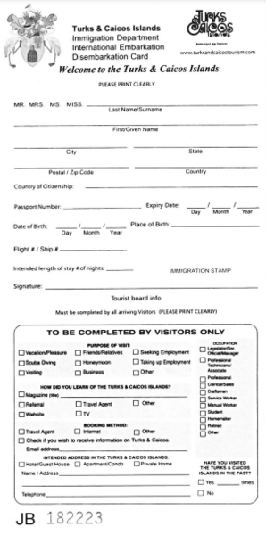 Entry Requirements Visas Passports Visit Turks And Caicos Islands