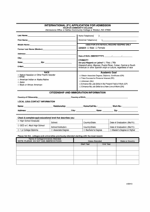 Fillable Form F1 Application For Admission Printable Pdf Download