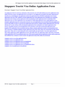 Fillable Online 104 131 86 Singapore Tourist Visa Online Application