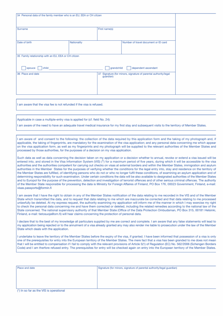 Finland Schengen Visa Application Form Fill Out Sign Online And 
