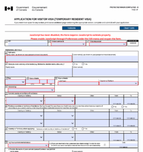 Form IMM 5257 Application For Temporary Resident Visa Forms Docs