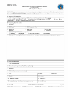 H2b Visa Application Fill And Sign Printable Template Online US