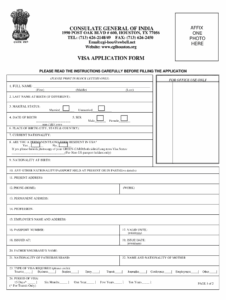 Indian Visa Application Form PDF Complete With Ease AirSlate SignNow