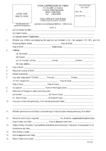 Indian Visa Application Form Pdf Fill Online Printabl Vrogue co