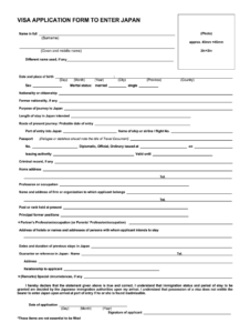 Japan Visa Application Form Pdf Fill Out Sign Online DocHub