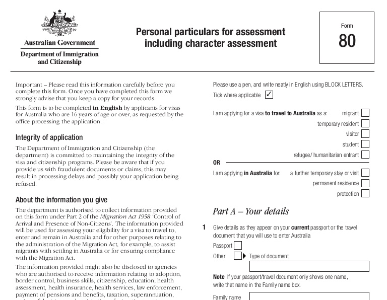 Partner Visa Application Forms In Australia 820 300 309 Requirements