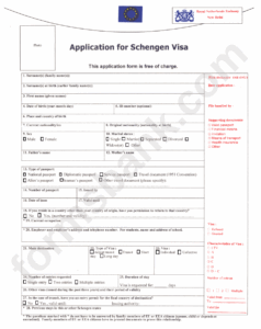 Sample Filled Schengen Visa Application Form Form
