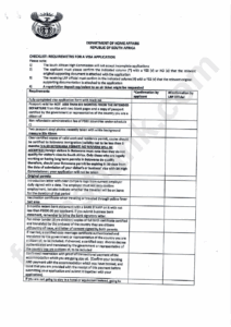 South Africa Visa Application Checklist Template Printable Pdf Download
