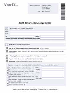 South Korea Visa Application Form Pdf Fill And Sign Printable