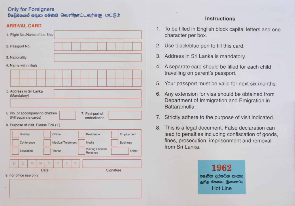 Sri Lanka Visa Requirements Application Procedure And Airport 