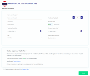 Thailand Visa Application Form Two step Thai Visa Application Process