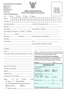 Top 11 Thai Visa Application Form Templates Free To Download In PDF Format